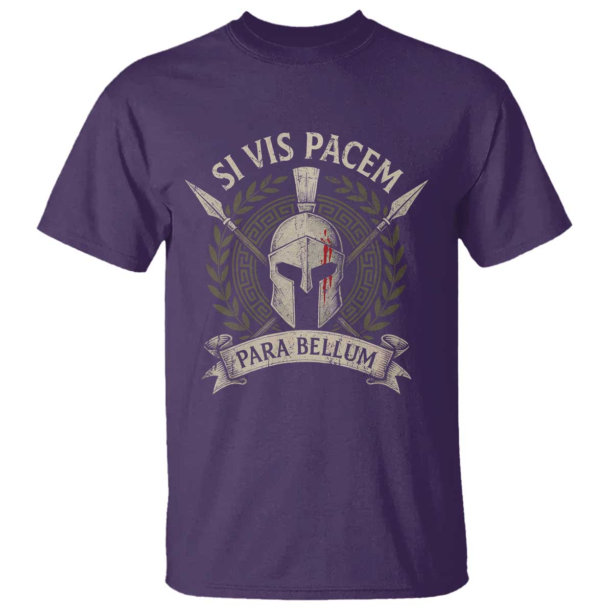 Spartan Warrior T Shirt Si Vis Pacem Para Bellum Latin Wisdom Proverb