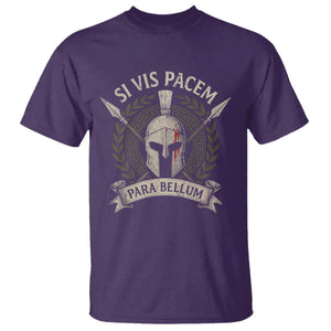 Spartan Warrior T Shirt Si Vis Pacem Para Bellum Latin Wisdom Proverb