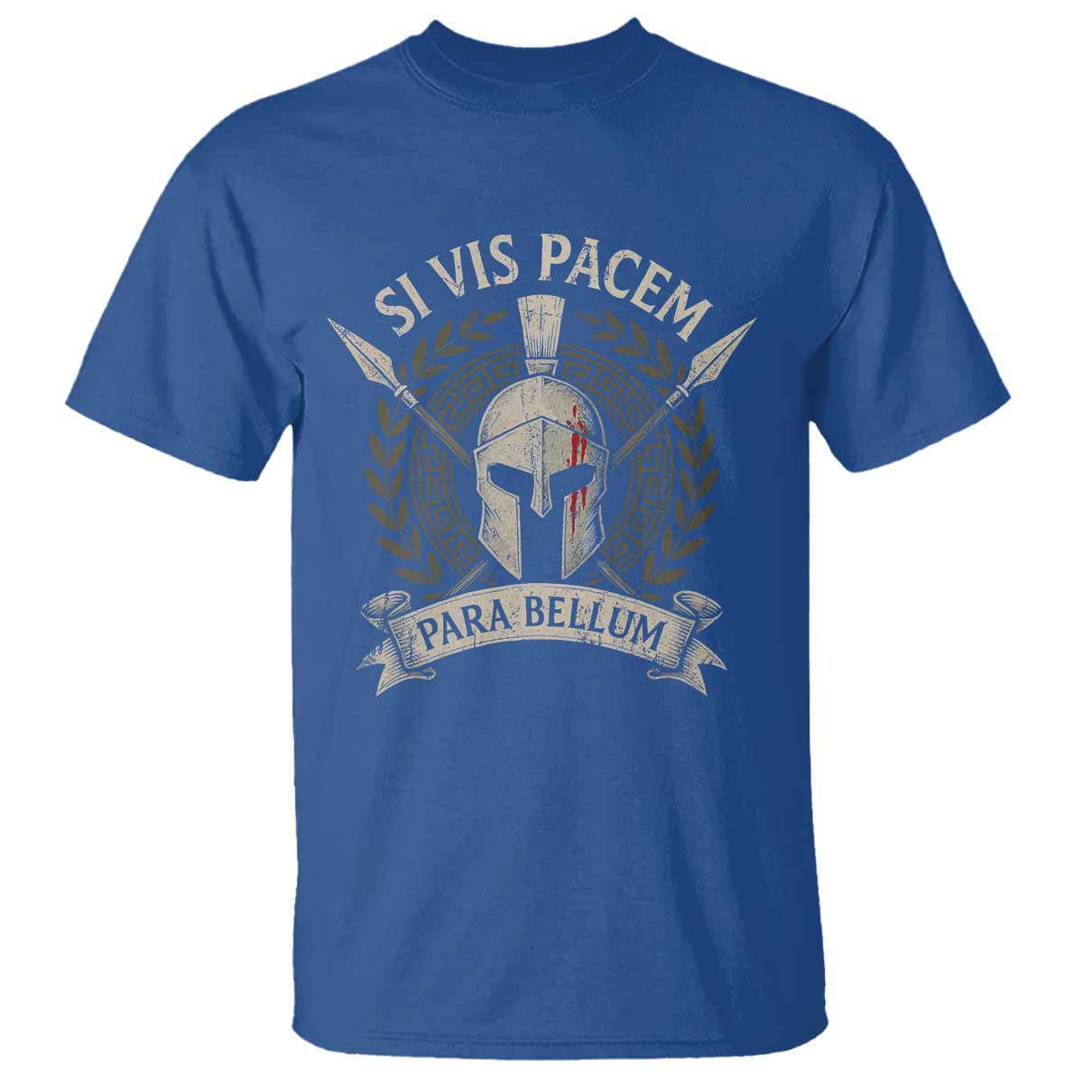 Spartan Warrior T Shirt Si Vis Pacem Para Bellum Latin Wisdom Proverb