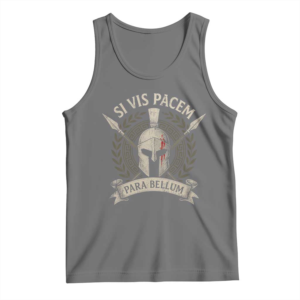 Spartan Warrior Tank Top Si Vis Pacem Para Bellum Latin Wisdom Proverb