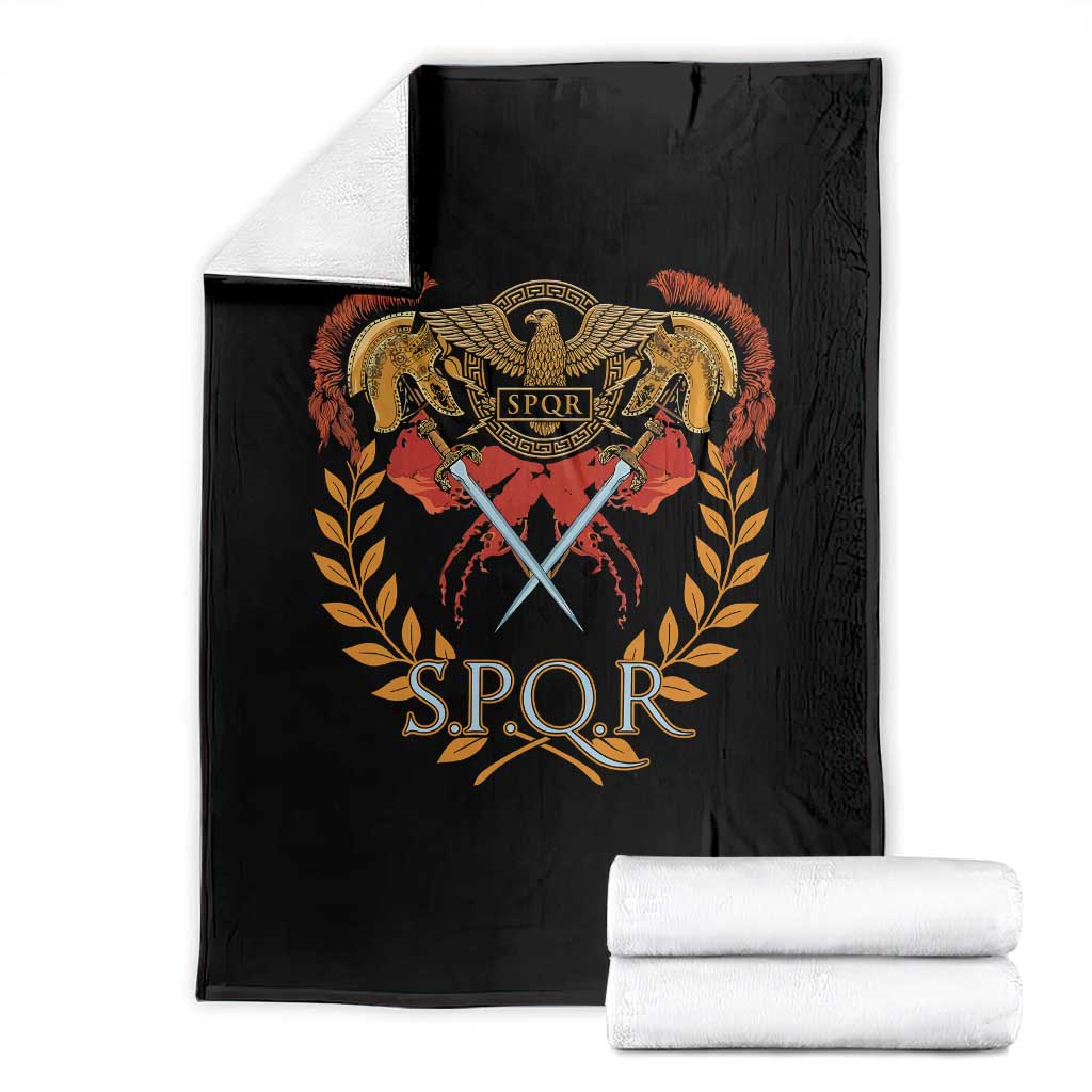 SPQR Ancient Rome Roman Empire Roman History Throw Blanket