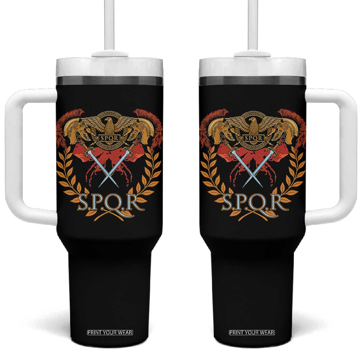 SPQR Ancient Rome Roman Empire Roman History Tumbler With Handle