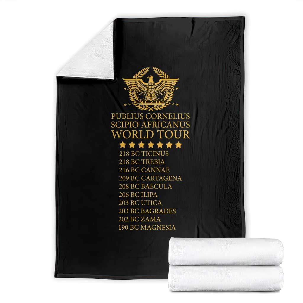 SPQR Ancient Rome Scipio Africanus World Tour Roman History Throw Blanket