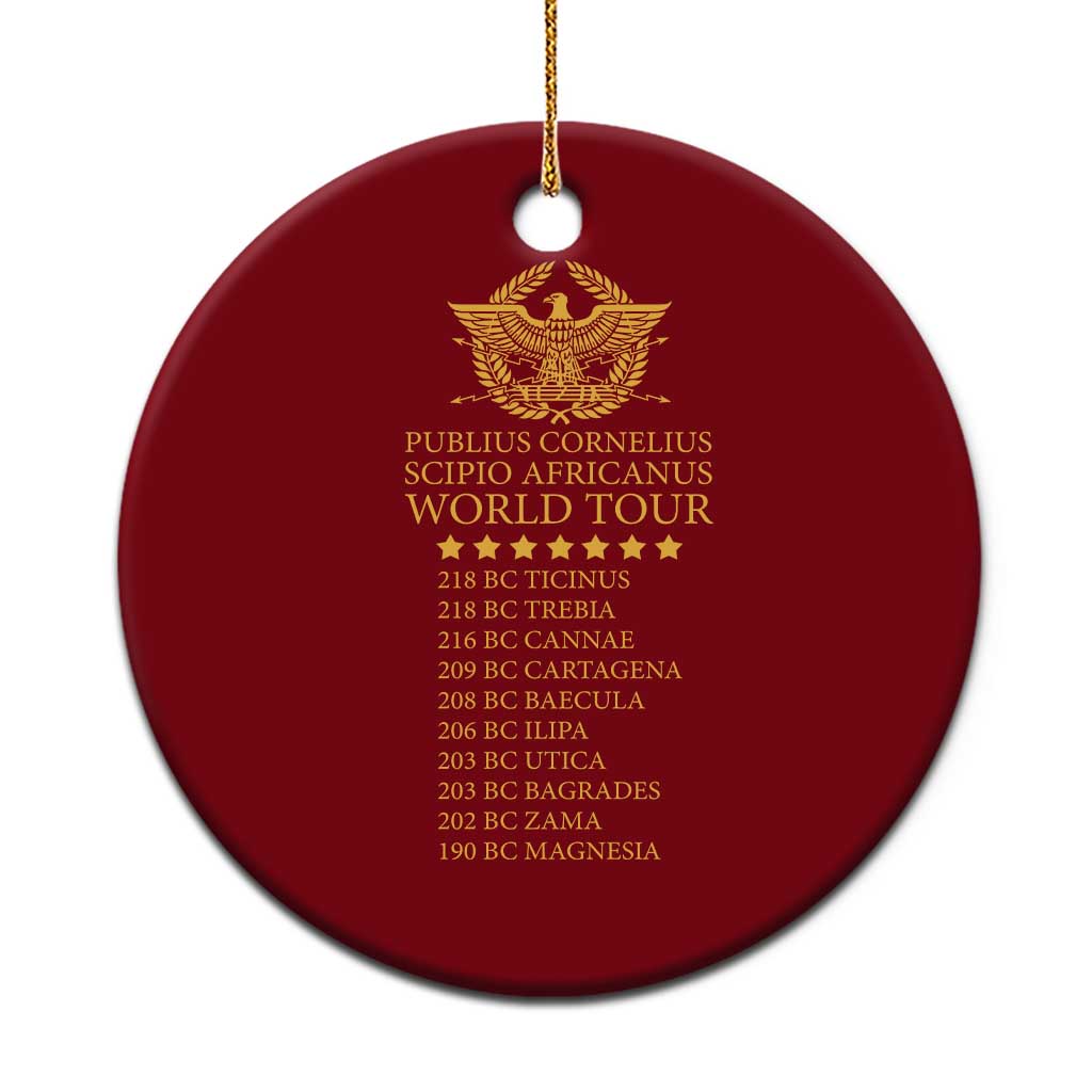 SPQR Ancient Rome Scipio Africanus World Tour Roman History Ceramic Ornament
