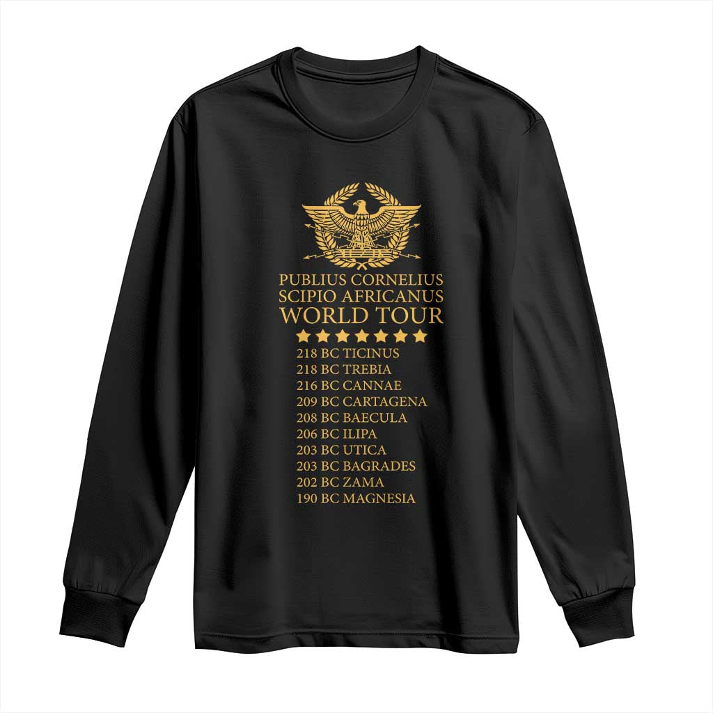 SPQR Ancient Rome Scipio Africanus World Tour Roman History Long Sleeve Shirt