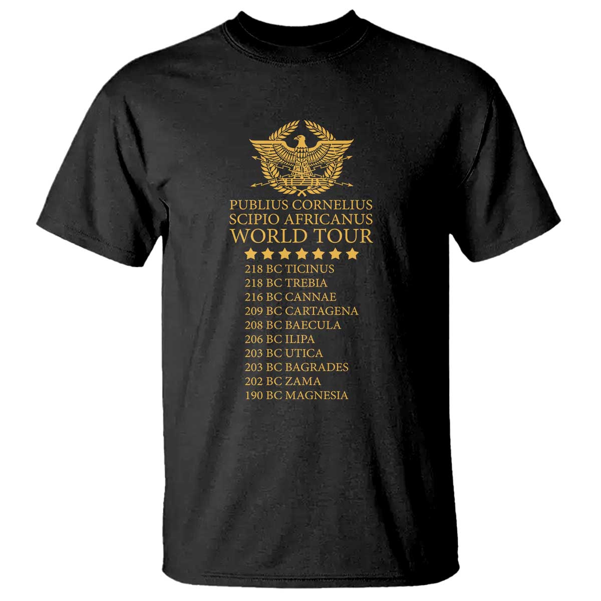 SPQR Ancient Rome Scipio Africanus World Tour Roman History T Shirt