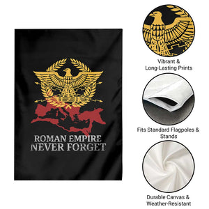 Roman Empire Never Forget Garden Flag Vintage SPQR Rome Historical Maps