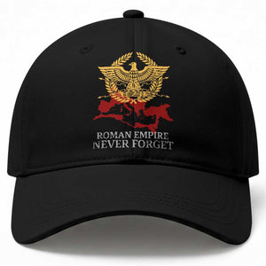 Roman Empire Never Forget Baseball Cap Vintage SPQR Rome Historical Maps