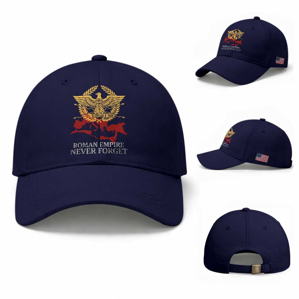 Roman Empire Never Forget Baseball Cap Vintage SPQR Rome Historical Maps