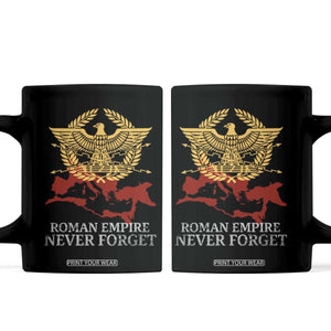 Roman Empire Never Forget Coffee Mug Vintage SPQR Rome Historical Maps