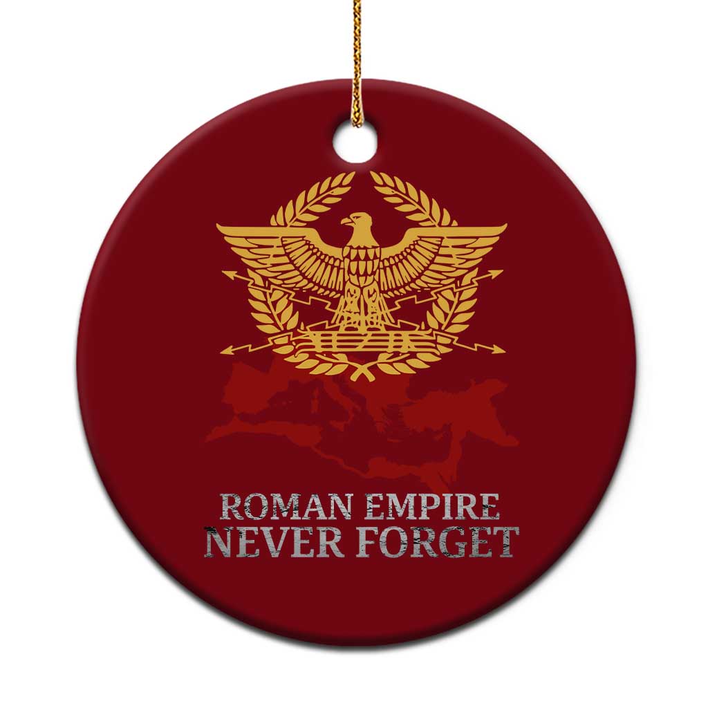 Roman Empire Never Forget Ceramic Ornament Vintage SPQR Rome Historical Maps