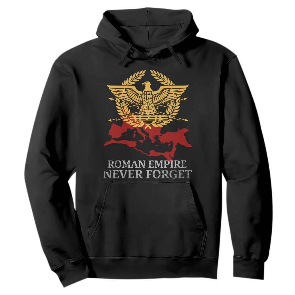 Roman Empire Never Forget Hoodie Vintage SPQR Rome Historical Maps