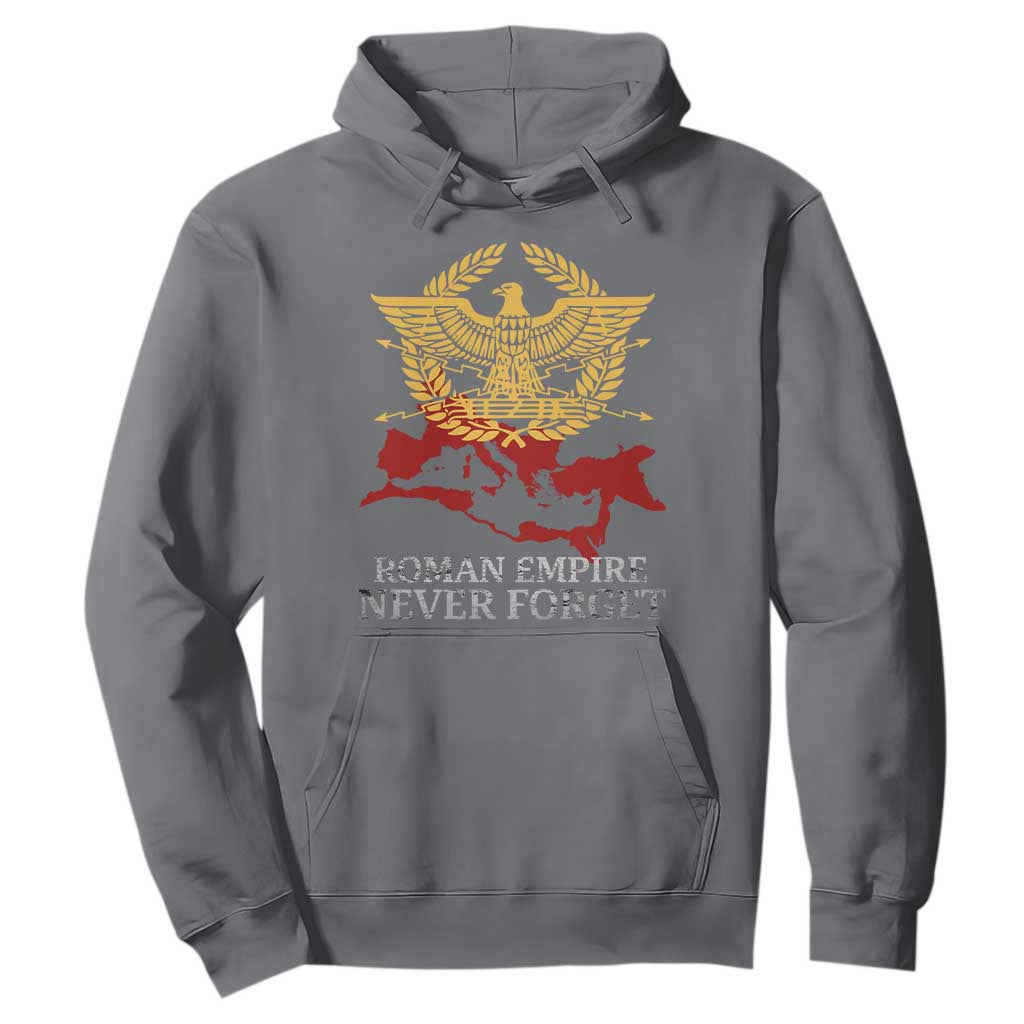 Roman Empire Never Forget Hoodie Vintage SPQR Rome Historical Maps