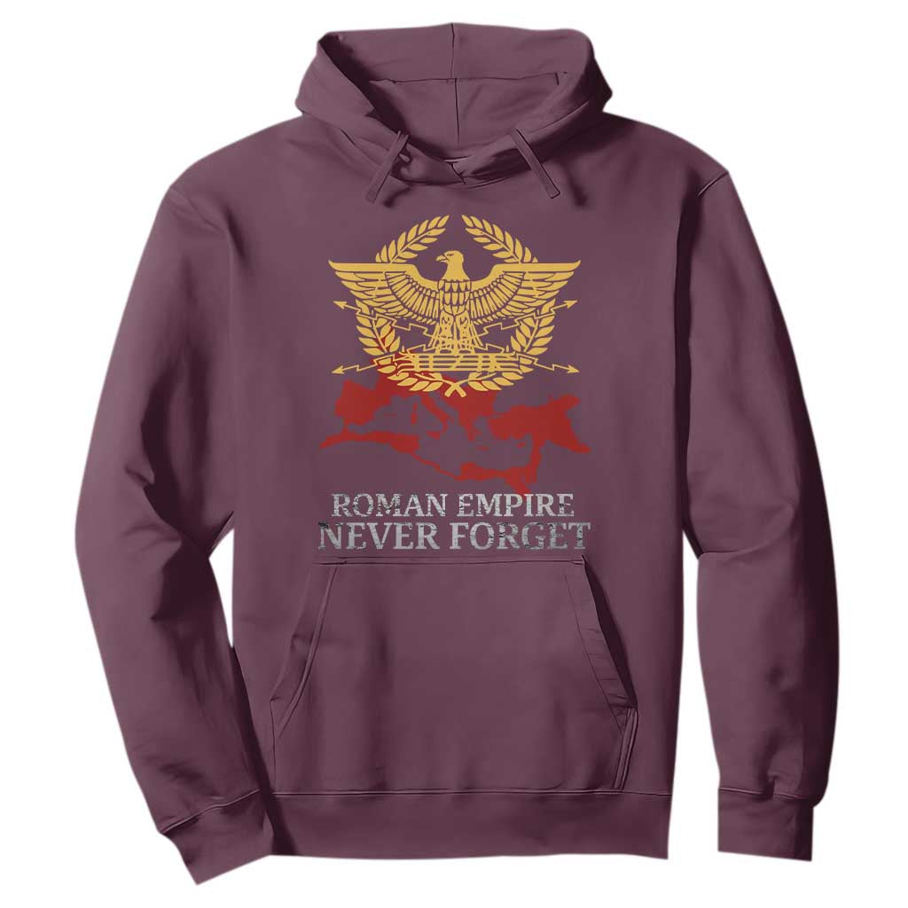 Roman Empire Never Forget Hoodie Vintage SPQR Rome Historical Maps