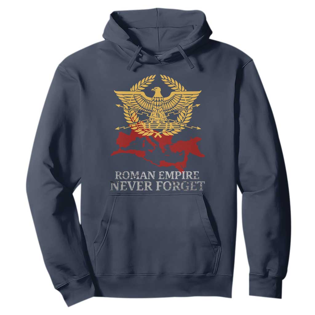 Roman Empire Never Forget Hoodie Vintage SPQR Rome Historical Maps