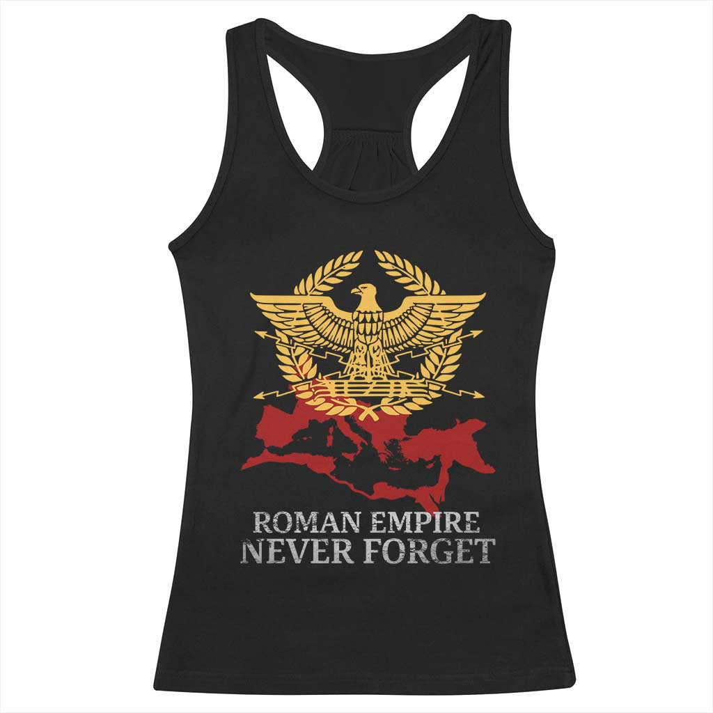 Roman Empire Never Forget Racerback Tank Top Vintage SPQR Rome Historical Maps