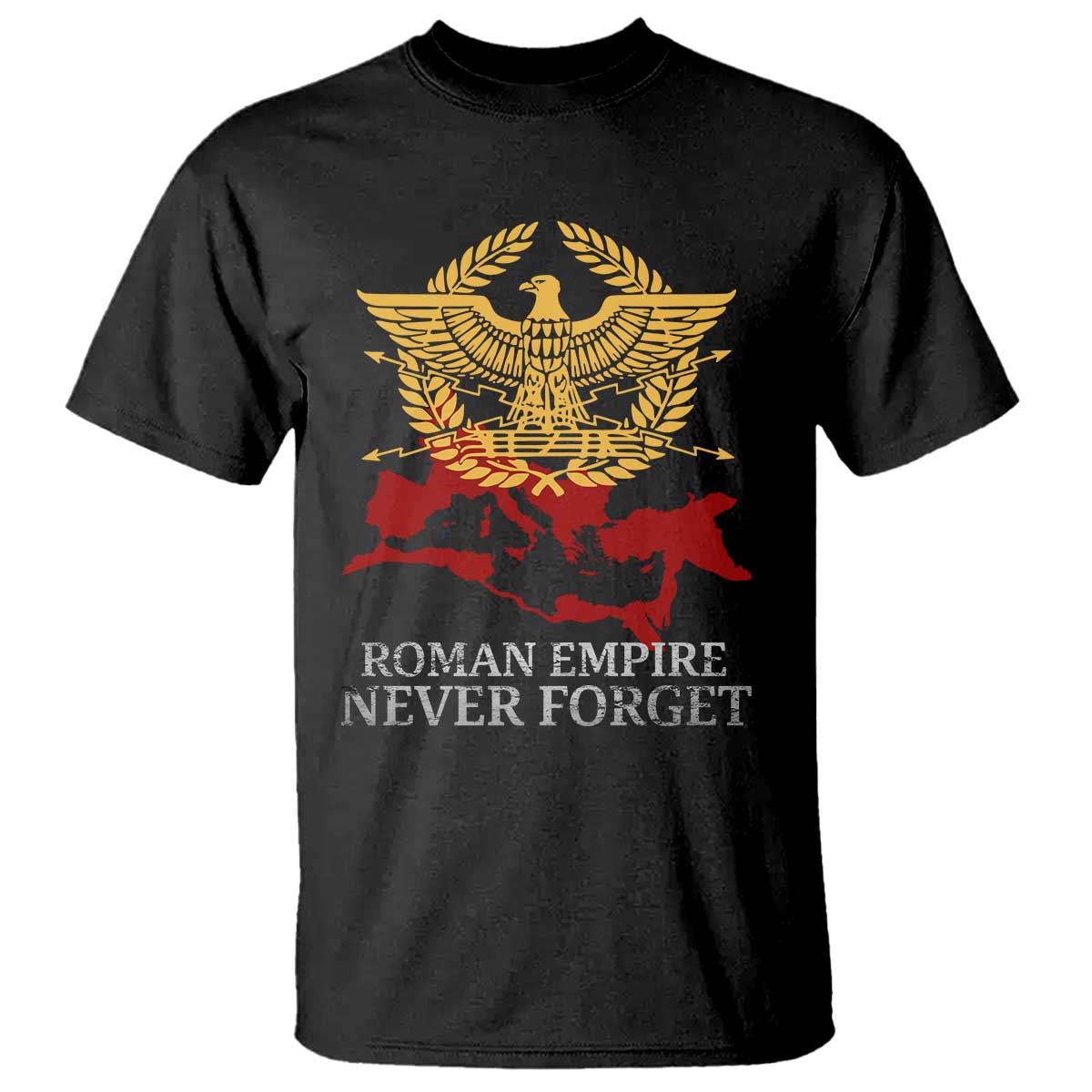 Roman Empire Never Forget T Shirt Vintage SPQR Rome Historical Maps