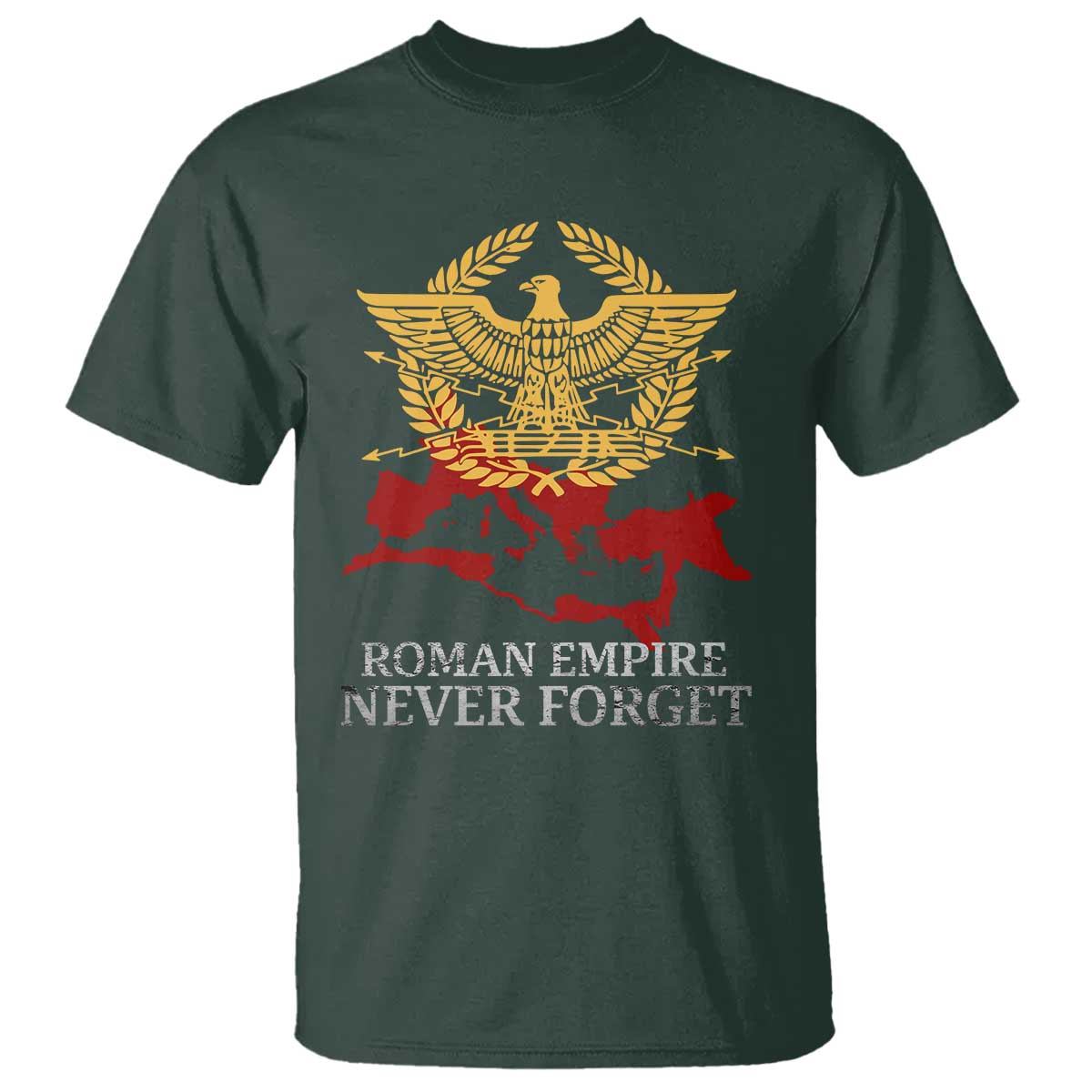 Roman Empire Never Forget T Shirt Vintage SPQR Rome Historical Maps