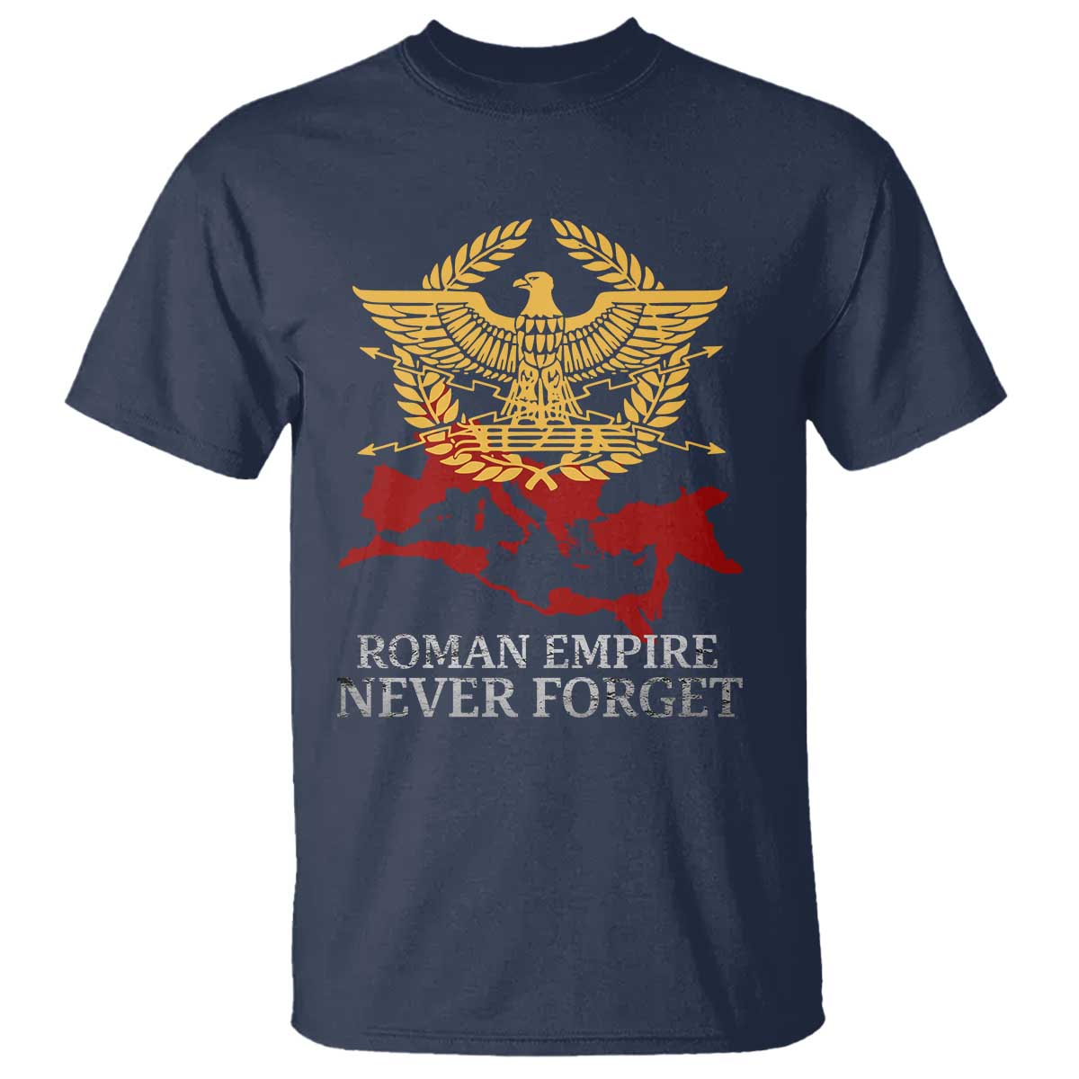 Roman Empire Never Forget T Shirt Vintage SPQR Rome Historical Maps