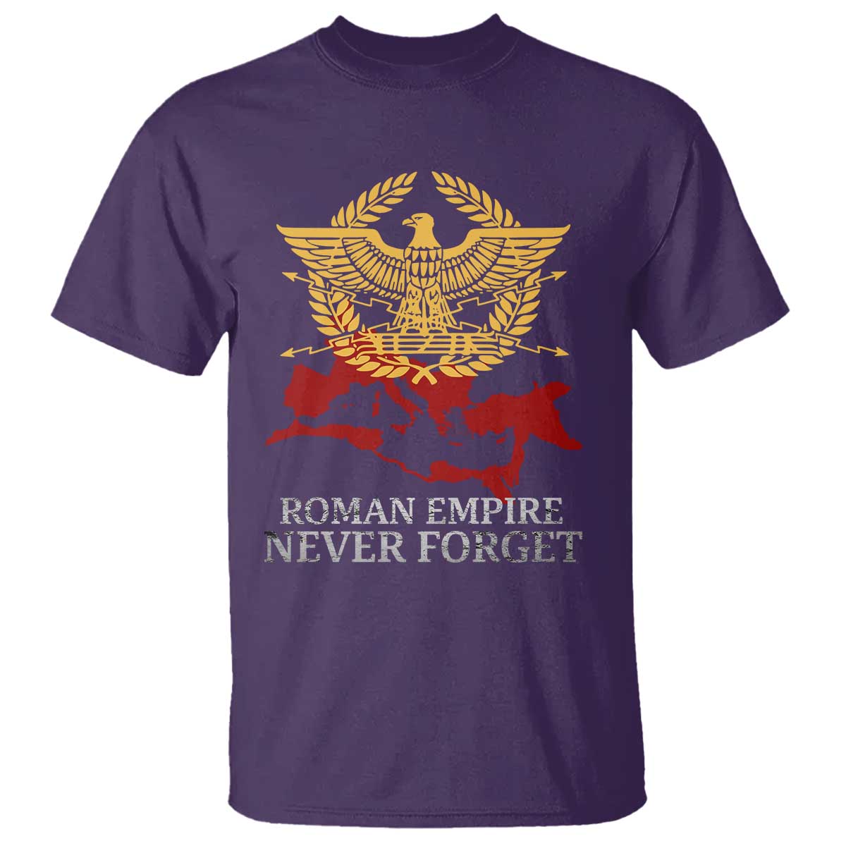 Roman Empire Never Forget T Shirt Vintage SPQR Rome Historical Maps