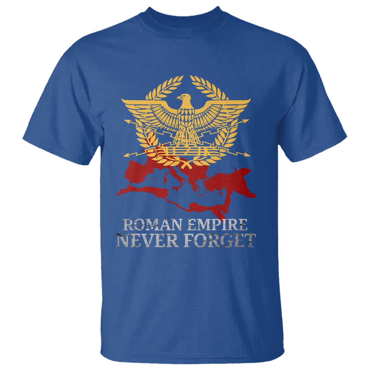 Roman Empire Never Forget T Shirt Vintage SPQR Rome Historical Maps