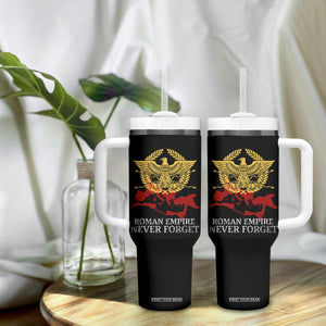 Roman Empire Never Forget Tumbler With Handle Vintage SPQR Rome Historical Maps