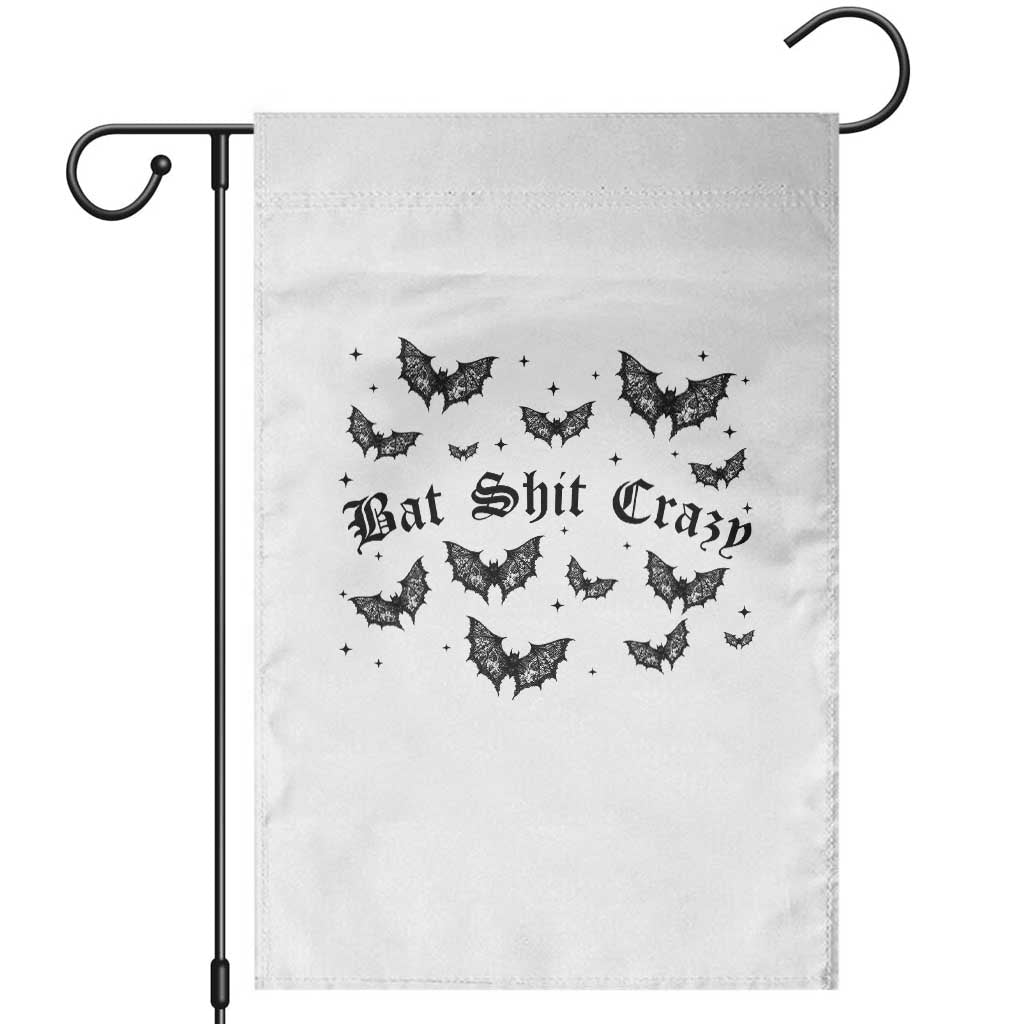 Funny Halloween Bat Shit Crazy Garden Flag Horror Gothic Coquette Bat TS11 White Print Your Wear