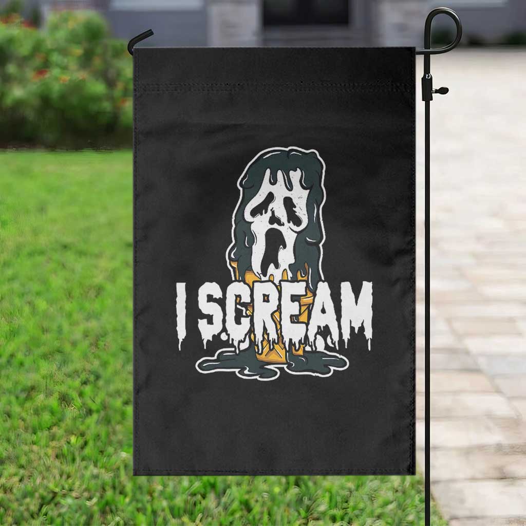 Funny Halloween Ghost Horror Face Garden Flag I Scream Ice Cream Slasher Pun TS11 Print Your Wear