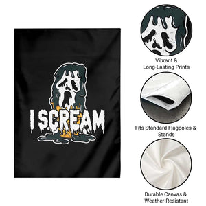 Funny Halloween Ghost Horror Face Garden Flag I Scream Ice Cream Slasher Pun TS11 Print Your Wear