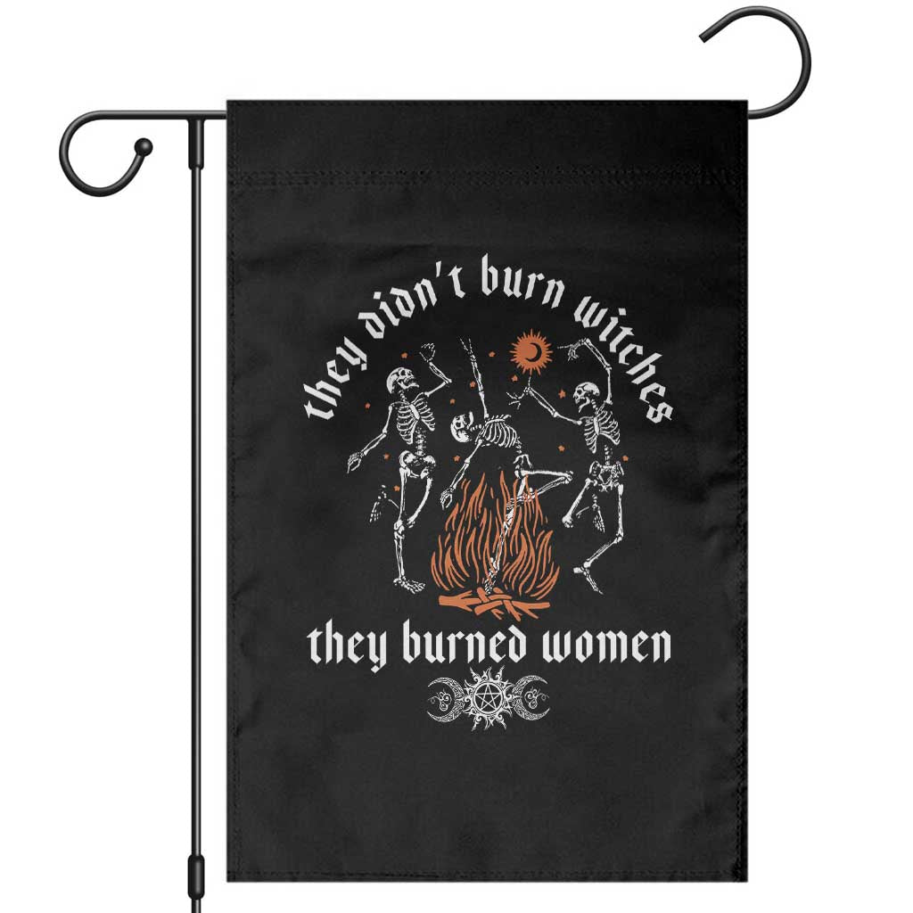 They Didnt Burn Witches They Burned Women Garden Flag Feminist Witch Halloween TS11 Black Print Your Wear