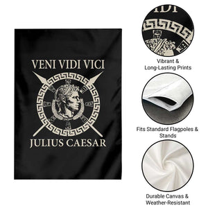 Julius Caesar Garden Flag Veni Vidi Vici Roman History TS11 Print Your Wear