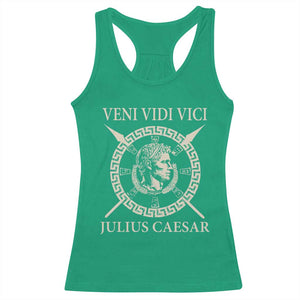 Julius Caesar Racerback Tank Top Veni Vidi Vici Roman History TS11 Irish Green Print Your Wear