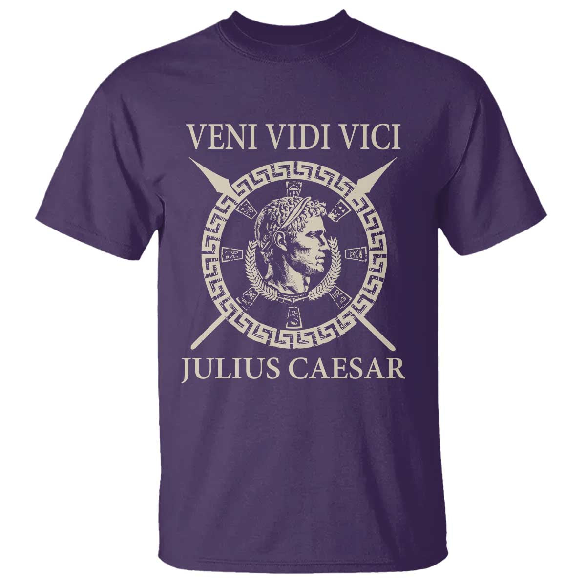 Julius Caesar T Shirt Veni Vidi Vici Roman History TS11 Purple Print Your Wear