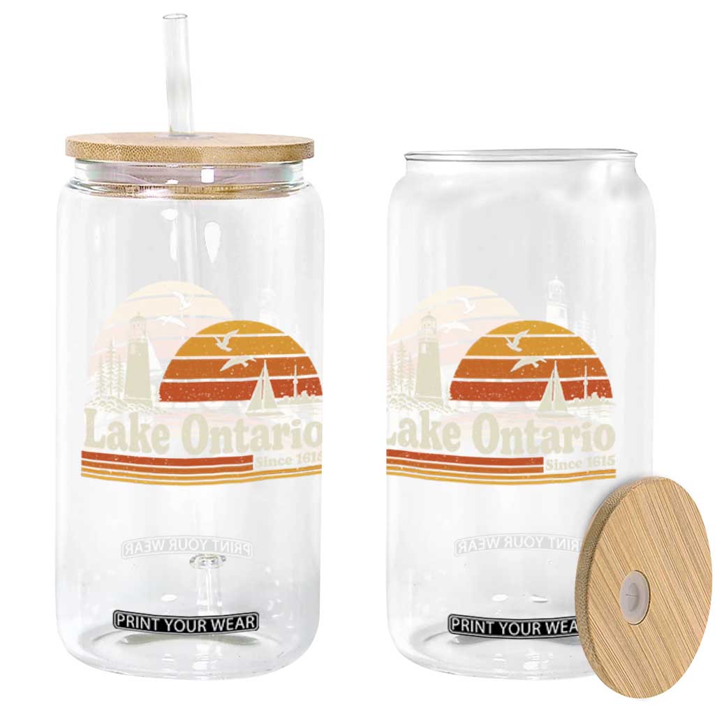 Lake Ontario Glass Can Retro Sunset Great Lakes Souvenir