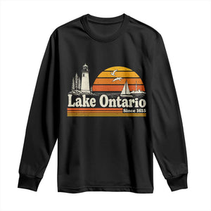 Lake Ontario Long Sleeve Shirt Retro Sunset Great Lakes Souvenir