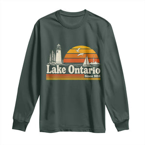 Lake Ontario Long Sleeve Shirt Retro Sunset Great Lakes Souvenir