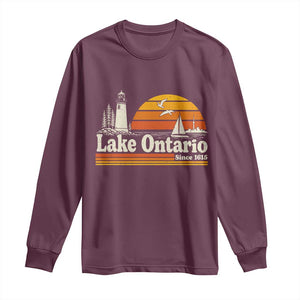 Lake Ontario Long Sleeve Shirt Retro Sunset Great Lakes Souvenir