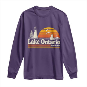Lake Ontario Long Sleeve Shirt Retro Sunset Great Lakes Souvenir