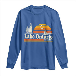 Lake Ontario Long Sleeve Shirt Retro Sunset Great Lakes Souvenir