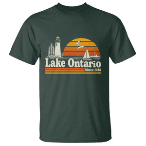 Lake Ontario T Shirt Retro Sunset Great Lakes Souvenir