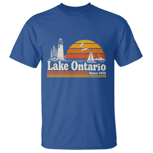 Lake Ontario T Shirt Retro Sunset Great Lakes Souvenir