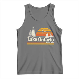 Lake Ontario Tank Top Retro Sunset Great Lakes Souvenir