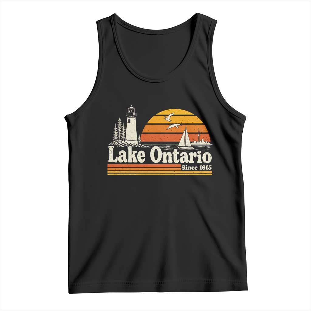 Lake Ontario Tank Top Retro Sunset Great Lakes Souvenir
