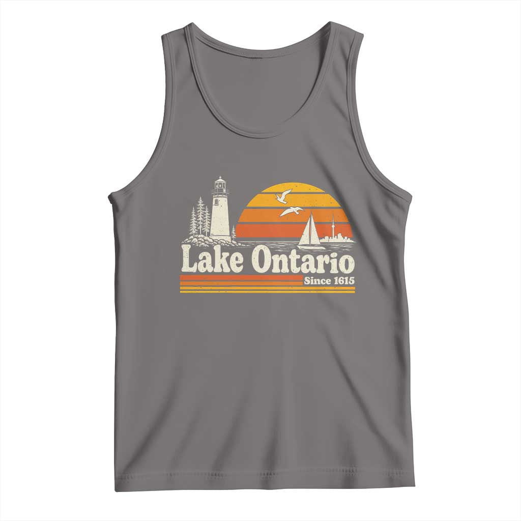 Lake Ontario Tank Top Retro Sunset Great Lakes Souvenir