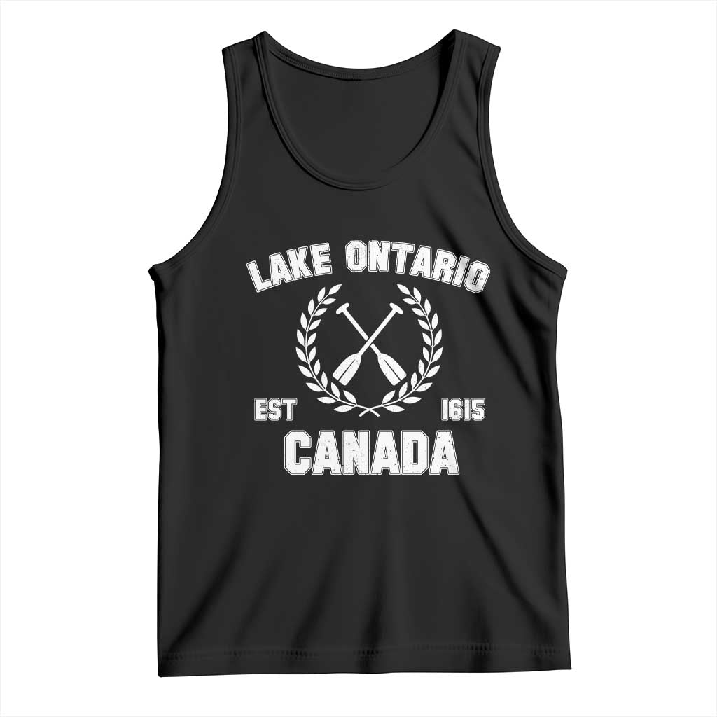 Lake Ontario Canada Est 1615 Tank Top Vintage Oar Boat Aethletic Sports Design