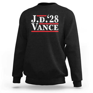 J.D Vance'28 Sweatshirt US Presidential Election Vintage Stripes TS11 Black Print Your Wear