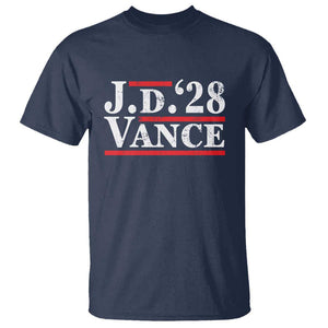 J.D Vance'28 T Shirt US Presidential Election Vintage Stripes TS11 Navy Print Your Wear