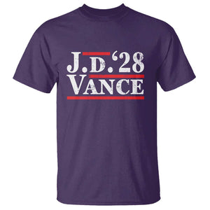 J.D Vance'28 T Shirt US Presidential Election Vintage Stripes TS11 Purple Print Your Wear