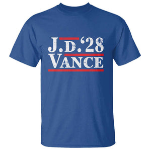 J.D Vance'28 T Shirt US Presidential Election Vintage Stripes TS11 Royal Blue Print Your Wear