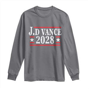 J.D Vance 2028 Long Sleeve Shirt Vintage Striped Star TS11 Charcoal Print Your Wear